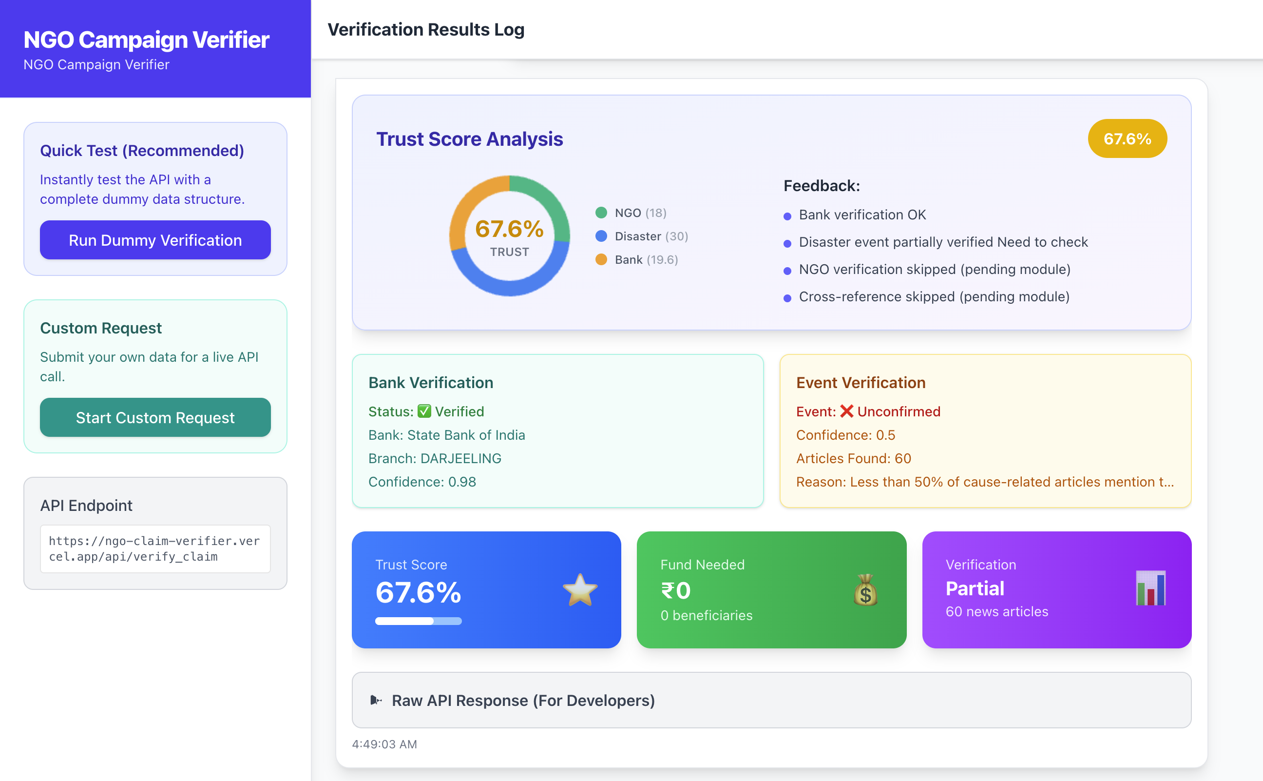 AI-Powered NGO Claim Verifier